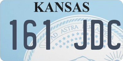KS license plate 161JDC