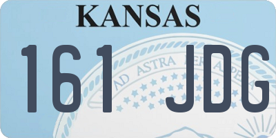 KS license plate 161JDG