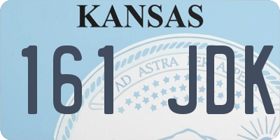 KS license plate 161JDK