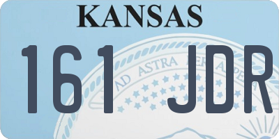 KS license plate 161JDR