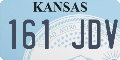 KS license plate 161JDV