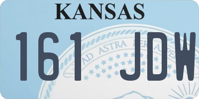 KS license plate 161JDW