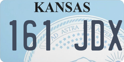 KS license plate 161JDX