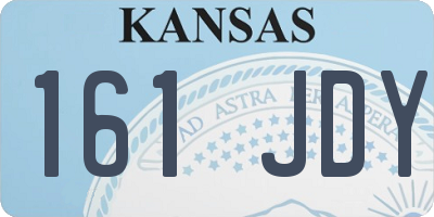 KS license plate 161JDY