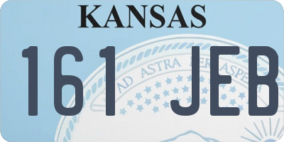 KS license plate 161JEB