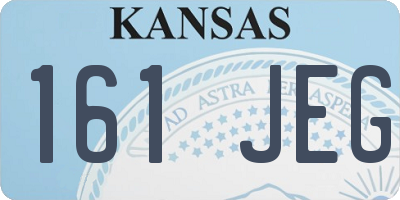 KS license plate 161JEG