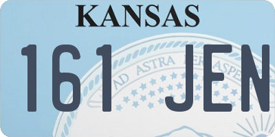 KS license plate 161JEN