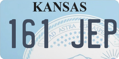 KS license plate 161JEP