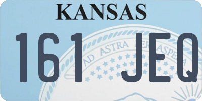 KS license plate 161JEQ