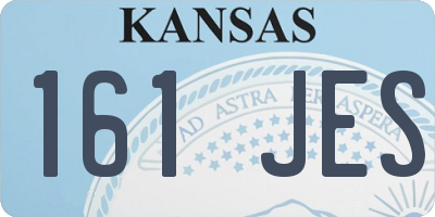 KS license plate 161JES