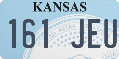 KS license plate 161JEU