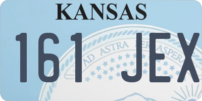 KS license plate 161JEX