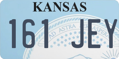 KS license plate 161JEY