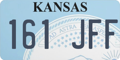 KS license plate 161JFF