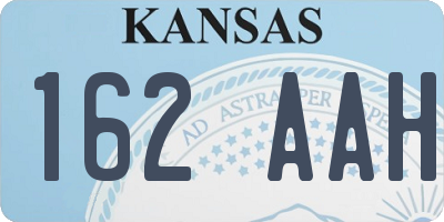 KS license plate 162AAH