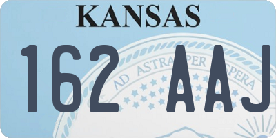 KS license plate 162AAJ