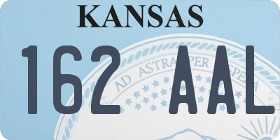 KS license plate 162AAL