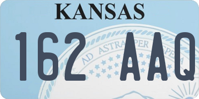 KS license plate 162AAQ