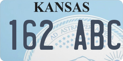 KS license plate 162ABC