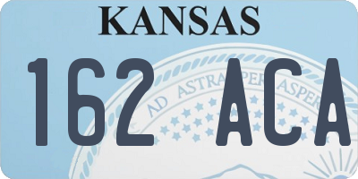 KS license plate 162ACA
