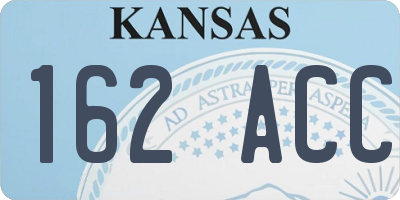 KS license plate 162ACC