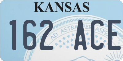 KS license plate 162ACE