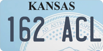 KS license plate 162ACL