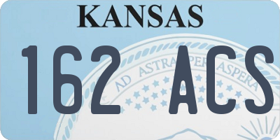KS license plate 162ACS