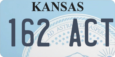 KS license plate 162ACT