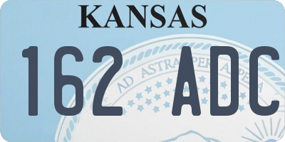 KS license plate 162ADC