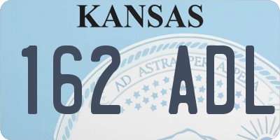 KS license plate 162ADL