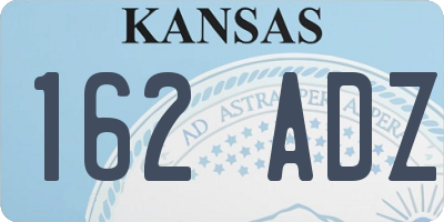 KS license plate 162ADZ