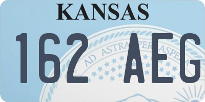 KS license plate 162AEG