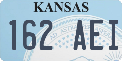 KS license plate 162AEI