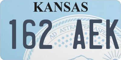 KS license plate 162AEK