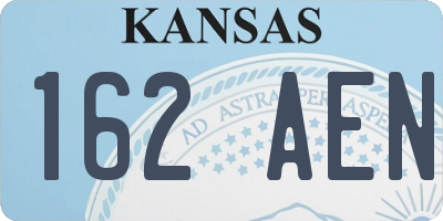 KS license plate 162AEN
