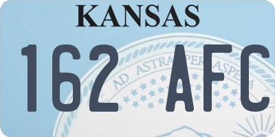 KS license plate 162AFC