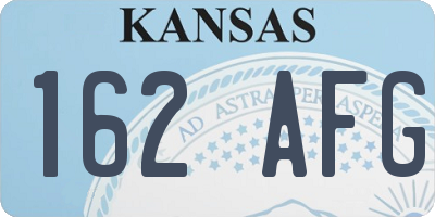 KS license plate 162AFG