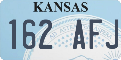 KS license plate 162AFJ