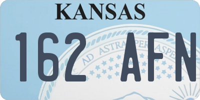 KS license plate 162AFN