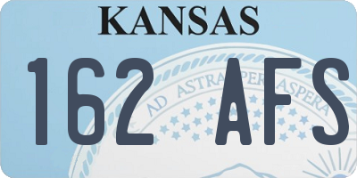 KS license plate 162AFS