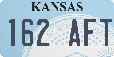 KS license plate 162AFT