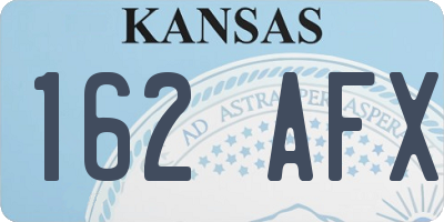 KS license plate 162AFX