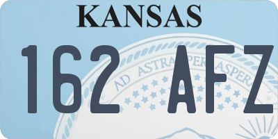 KS license plate 162AFZ