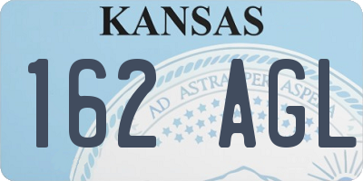 KS license plate 162AGL