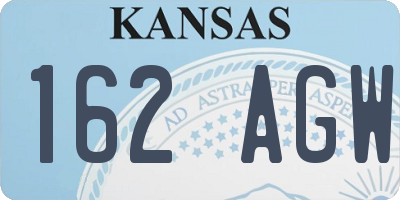 KS license plate 162AGW