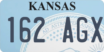 KS license plate 162AGX