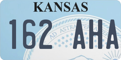 KS license plate 162AHA