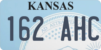 KS license plate 162AHC