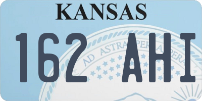 KS license plate 162AHI